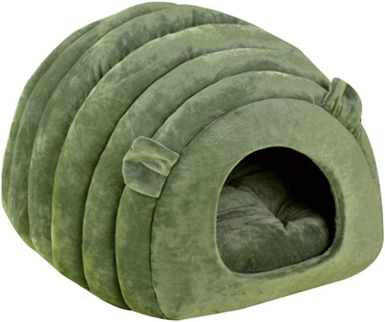 Green Cat Bed Cave - Cozy Pet House for Cats - Soft Kitten Sleeping窝 - Image 2