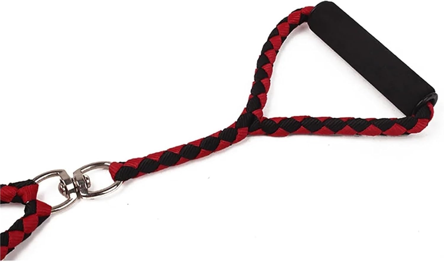 Adjustable 1.4m Double Dog Leash with Collar - Black and Blue Sturdy Pet Lead for Dogs - Image 3