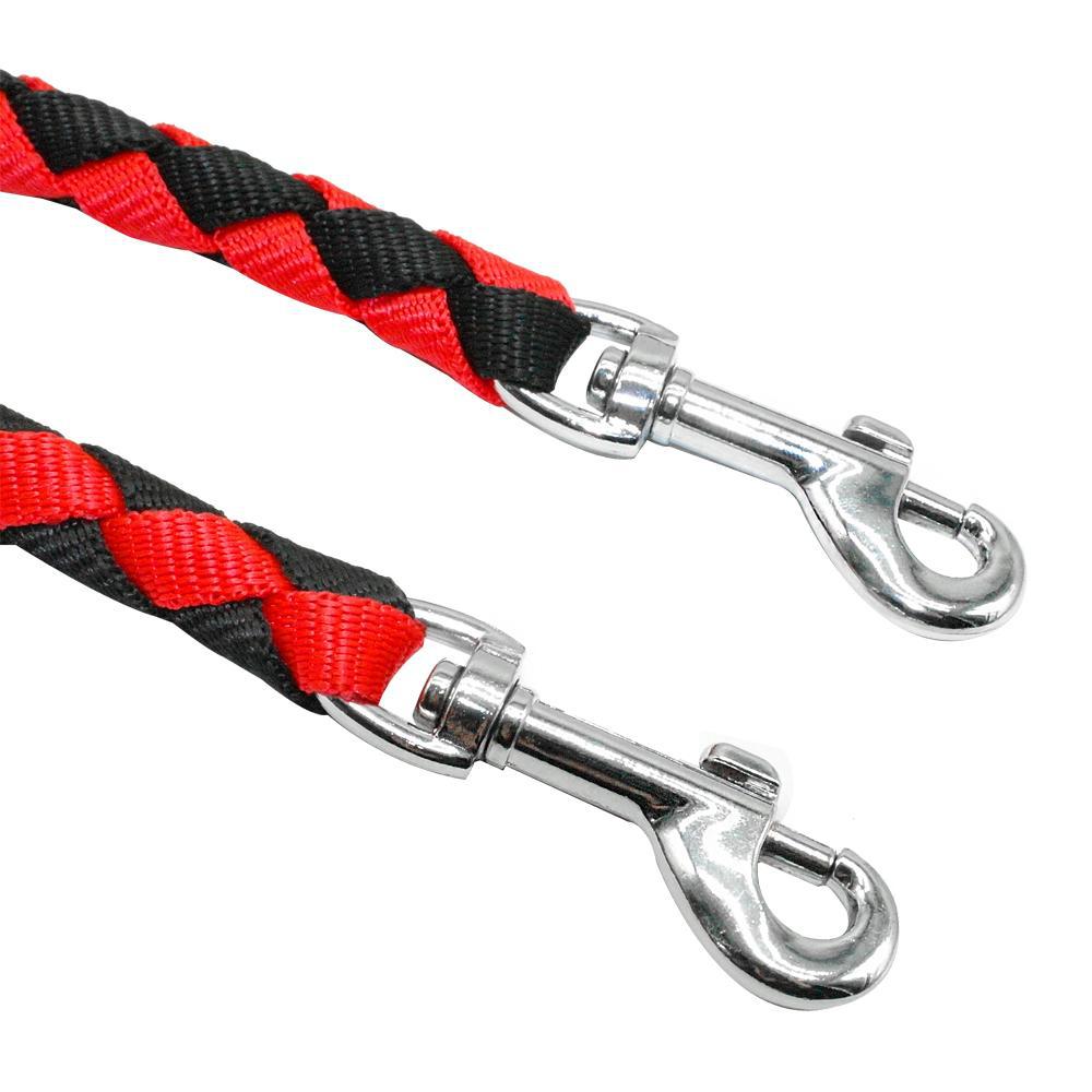 Adjustable 1.4m Double Dog Leash with Collar - Black and Blue Sturdy Pet Lead for Dogs - Image 6