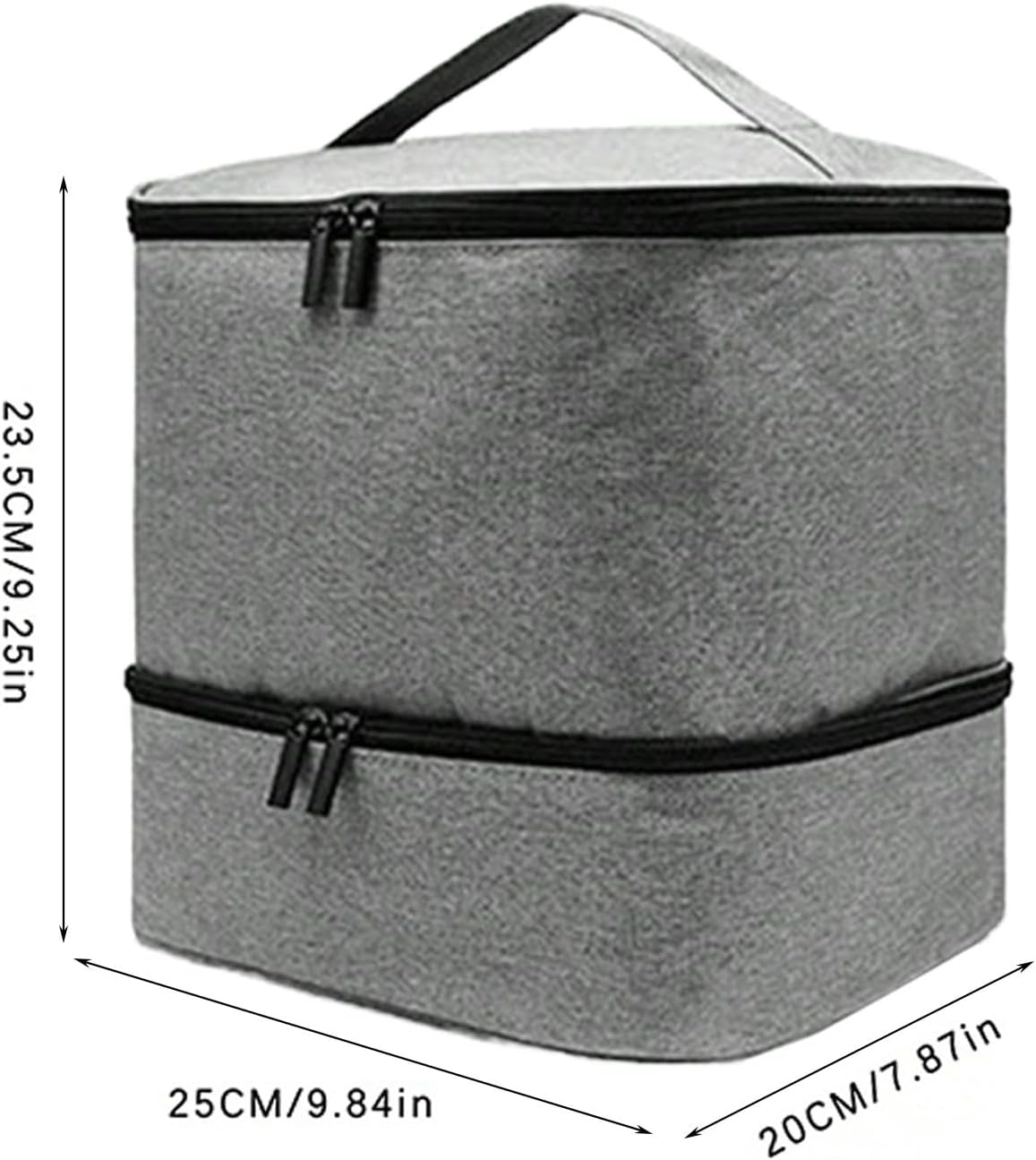 Large Capacity Grey Makeup Organizer Case - Cosmetic Storage Beauty Bag for Makeup Tools - Image 5