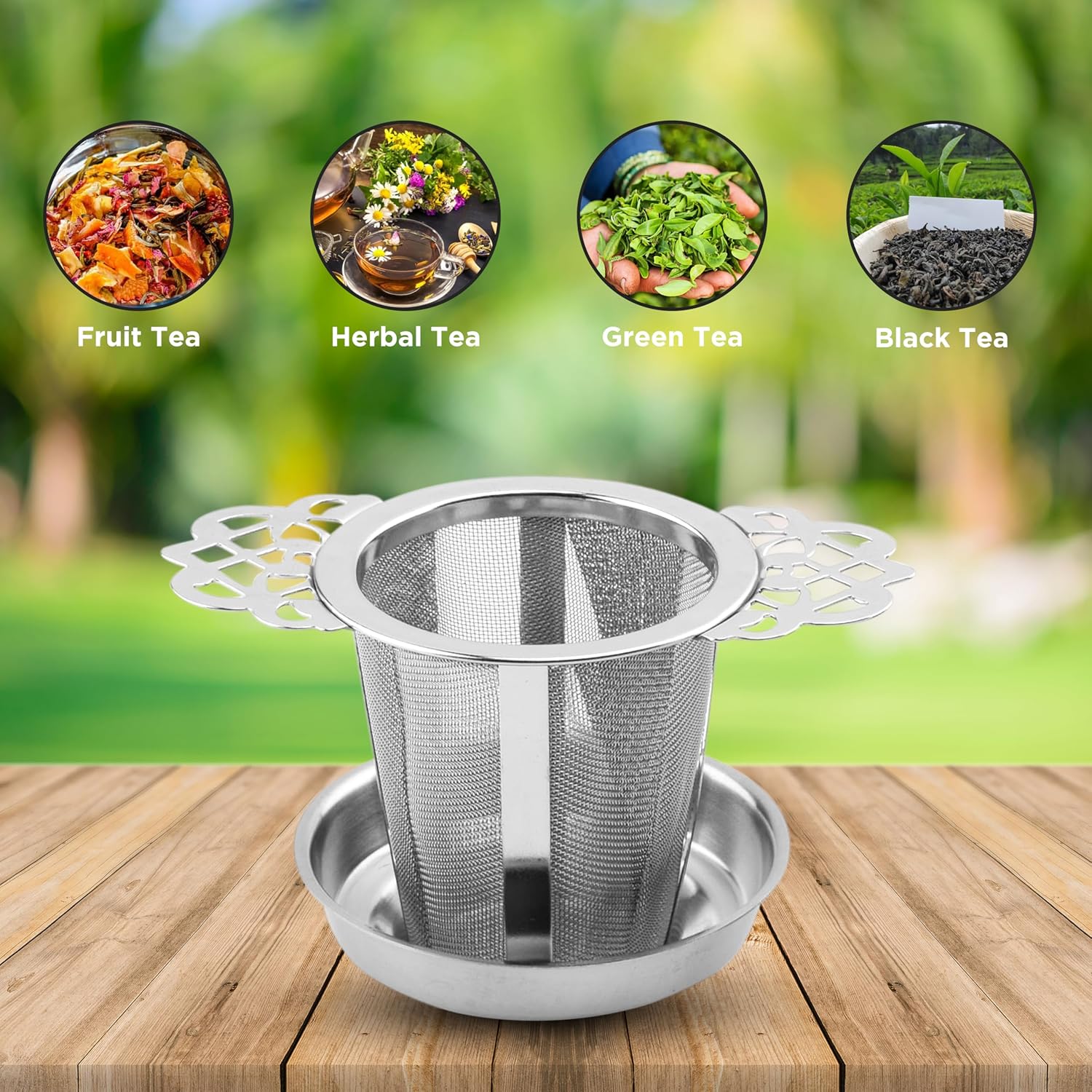 2 Pack Stainless Steel Tea Strainers for Loose Leaf Tea - Reusable Tea Filters - Image 6