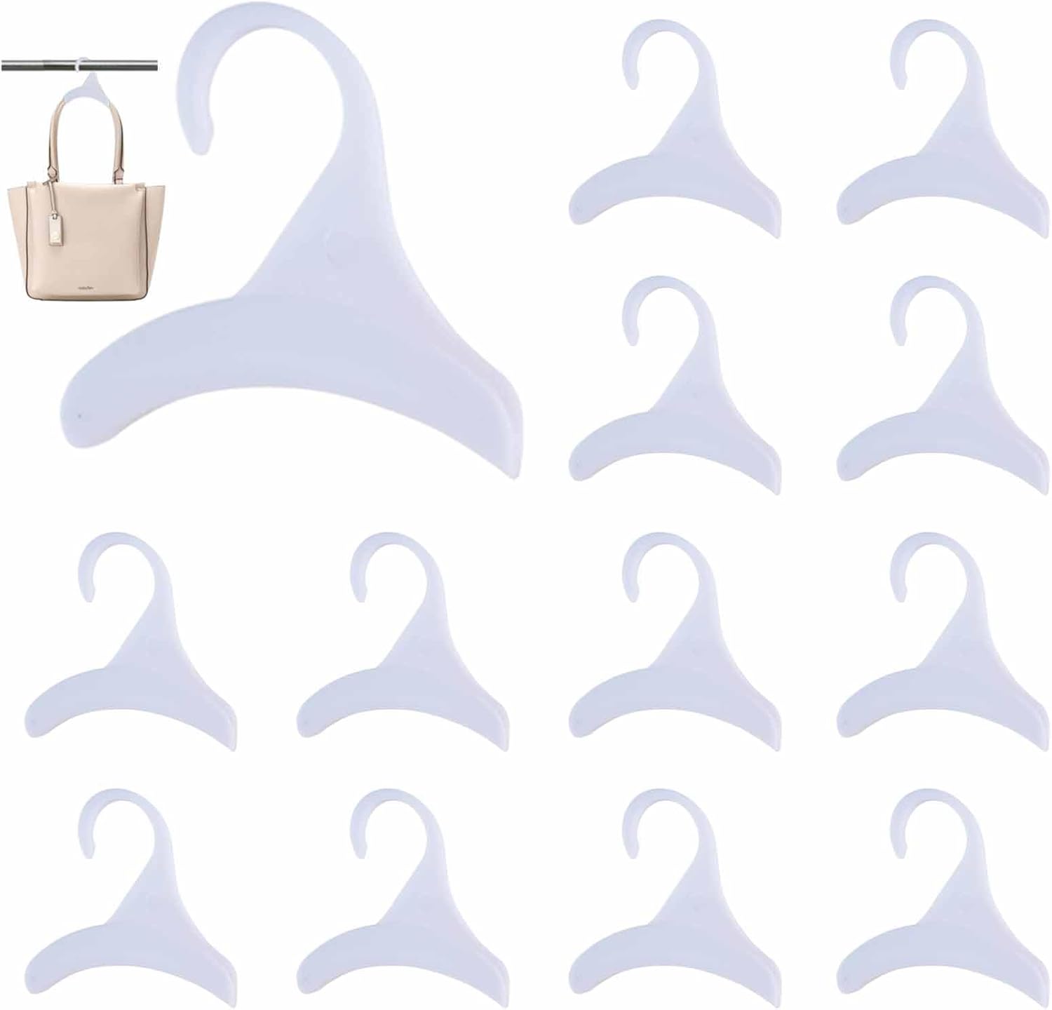 12 Pack Multifunctional White Clothes Hangers for Storage and Organizing - Image 1