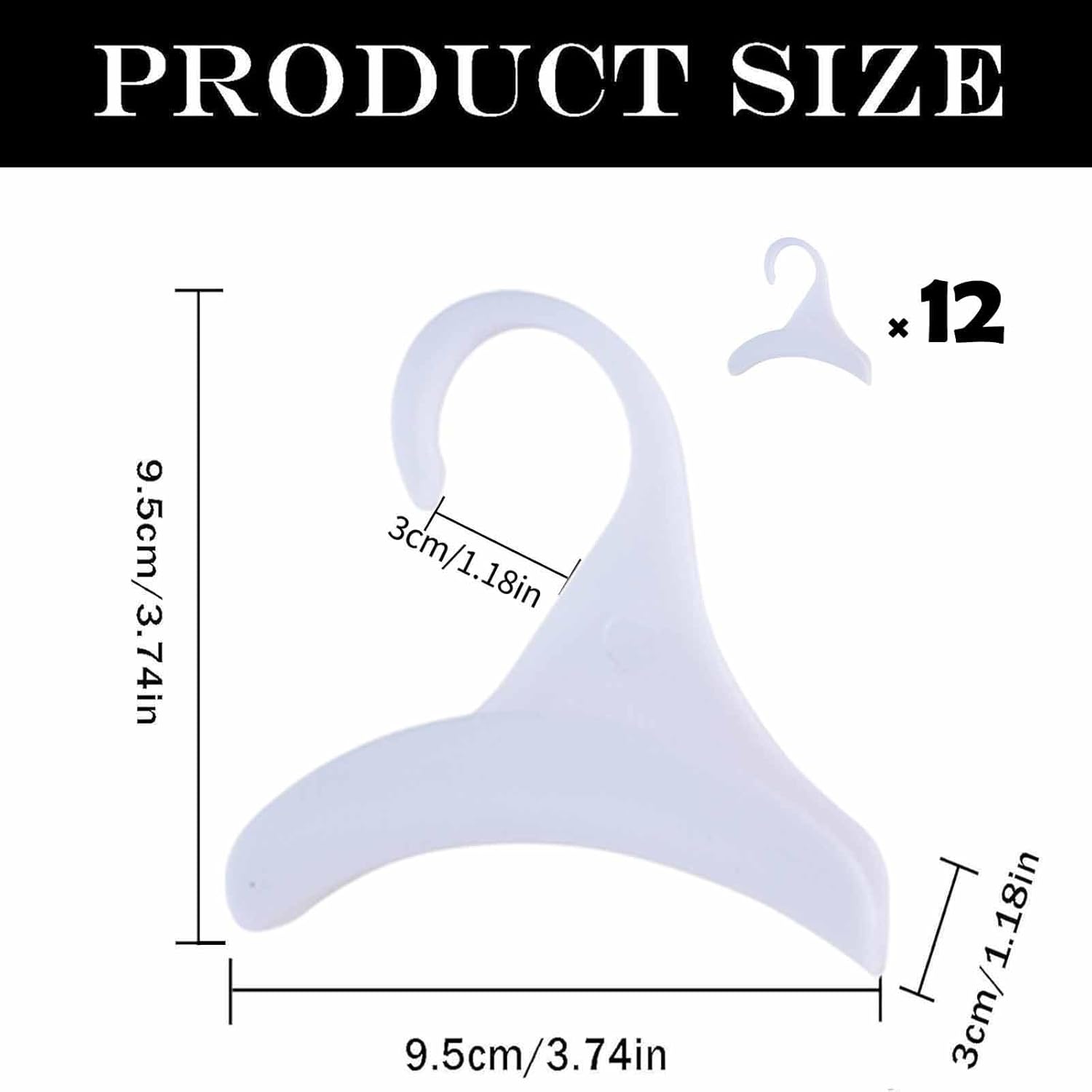 12 Pack Multifunctional White Clothes Hangers for Storage and Organizing - Image 2