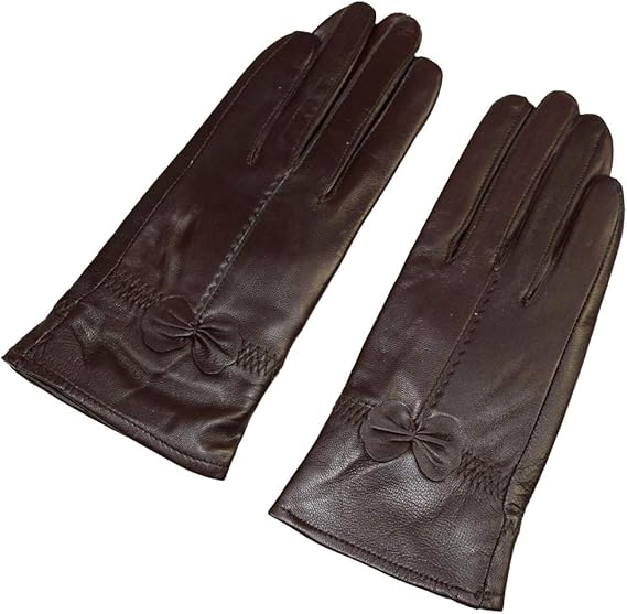 Women's Stylish Winter Gloves Warm Wool & Cotton Soft Knitted Fashion Gloves in Brown - Image 1