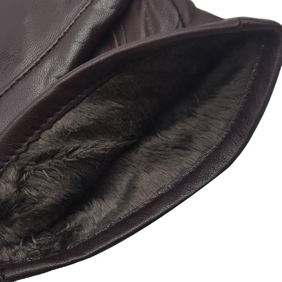 Women's Stylish Winter Gloves Warm Wool & Cotton Soft Knitted Fashion Gloves in Brown - Image 5