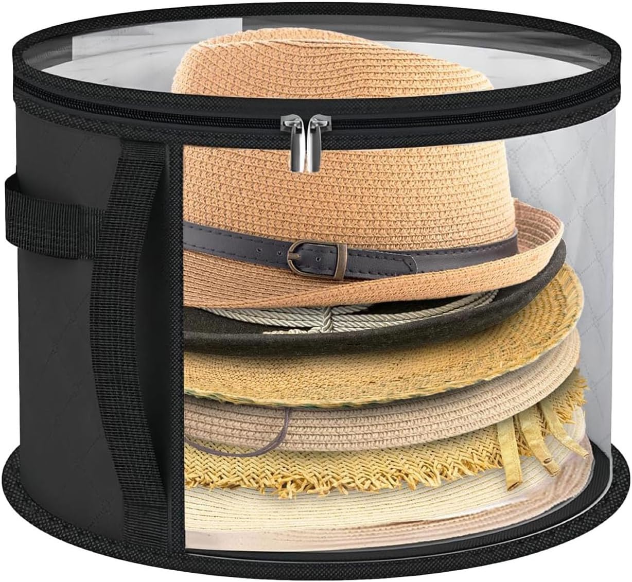 Oversized Transparent Hat Storage Bag for 5-7 Hats Men Women Portable Cowboy Hat Case with Zipper Handle Dustproof Multipurpose Organizer - Image 1
