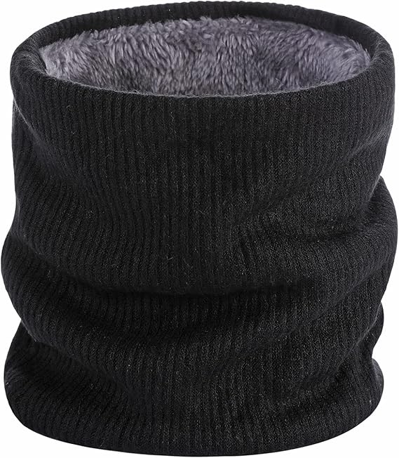 Black Fleece Scarf for Winter Sports - Warm and Cozy Cold Weather Accessory - Image 1