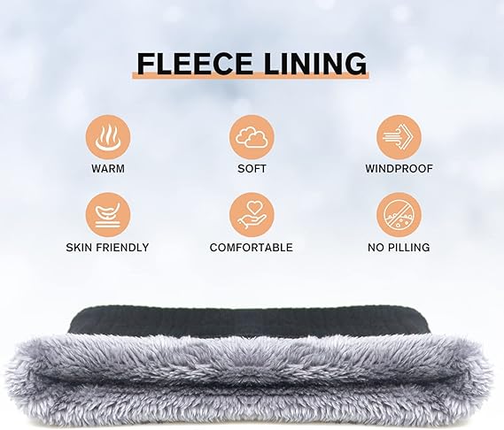 Light Grey Fleece Scarf for Winter Sports Warmth and Comfort - Image 3
