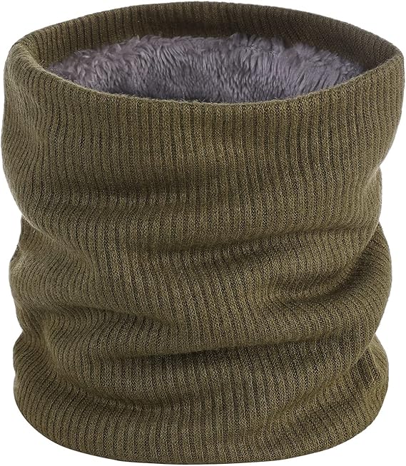 Military Green Fleece Scarf for Winter Sports - Warm Soft Neck Warmer for Cold Weather Activities - Image 1