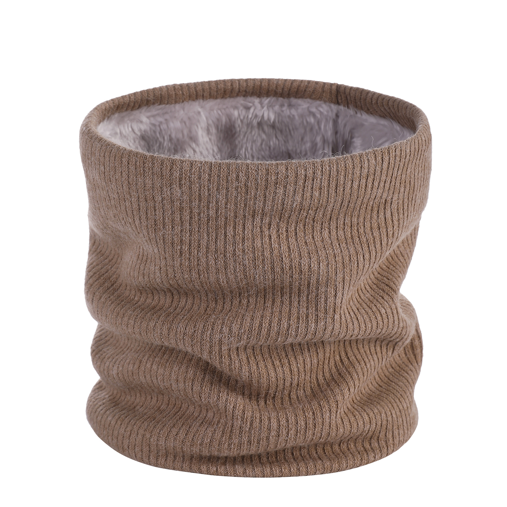 Winter Sports Fleece Scarf for Adults Khaki Warm Soft Winter Accessory - Image 1
