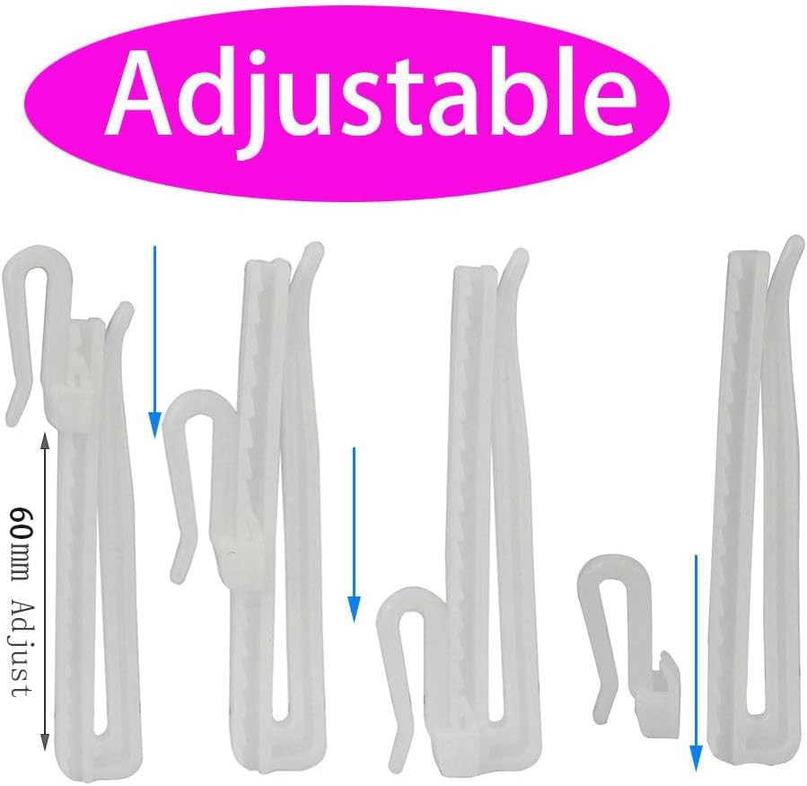 30 Pack 85mm White Curtain Hooks Window Decoration Accessories - Image 3