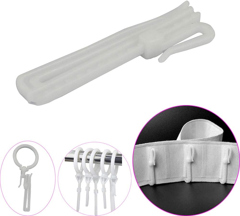 30 Pack 85mm White Curtain Hooks Window Decoration Accessories - Image 4