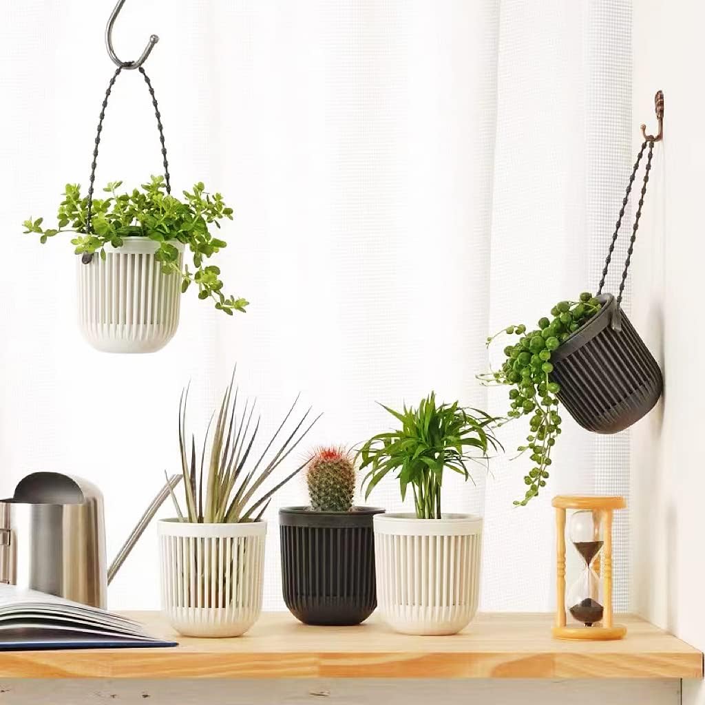 Ceramic Flower Pot - Indoor/Outdoor Use - Shatterproof - White - 1 Piece Wall-Mounted Planter - Image 4