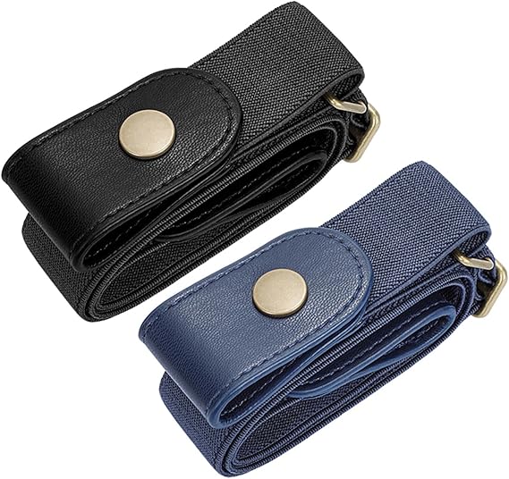 1 Pair Elastic Belts Adjustable Unisex Waist Belt for Men Women - Image 1