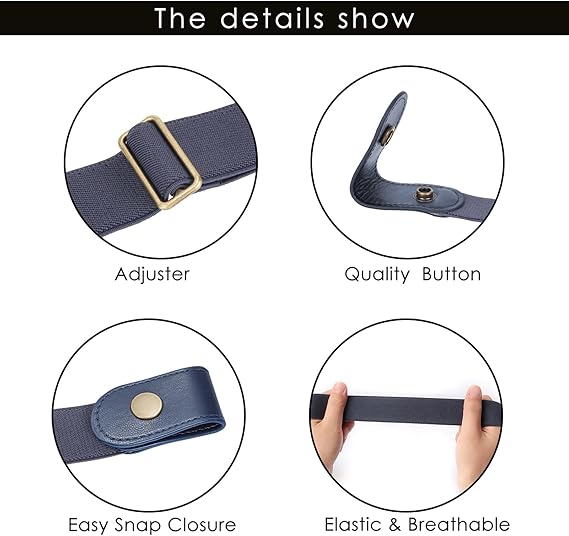 1 Pair Elastic Belts Adjustable Unisex Waist Belt for Men Women - Image 4
