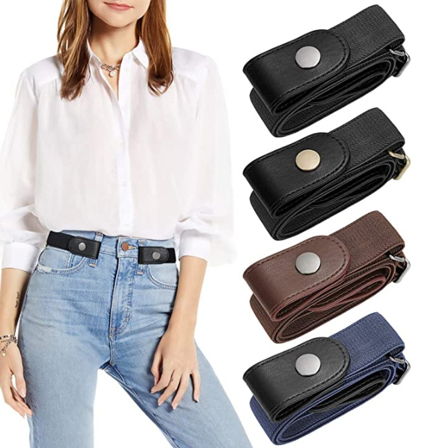 2 Pairs Elastic Belts Adjustable Unisex Waist Belts for Men and Women - Image 1