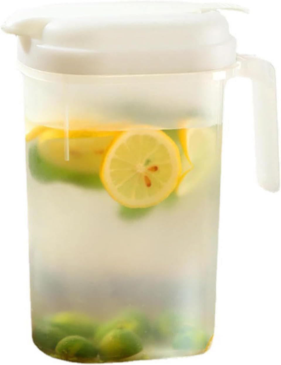 2400ml Transparent Plastic Water Jug with Lid - Large Capacity Beverage Container for Home Office Use - Image 1