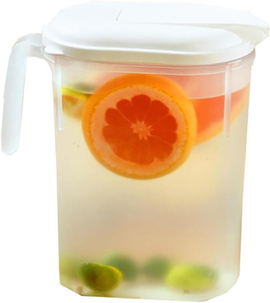 1800ml Transparent Plastic Water Jug with Lid - Large Capacity Drink Container - Image 1
