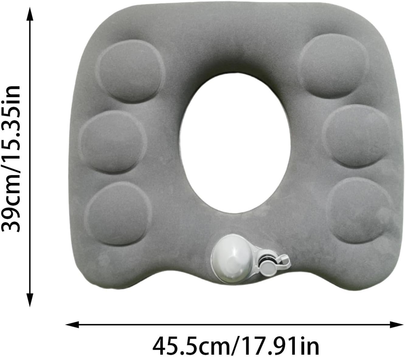 1 Piece Donut Seat Cushion Anti-Slip for Office Chair Car Grey Comfort Support Pillow - Image 4