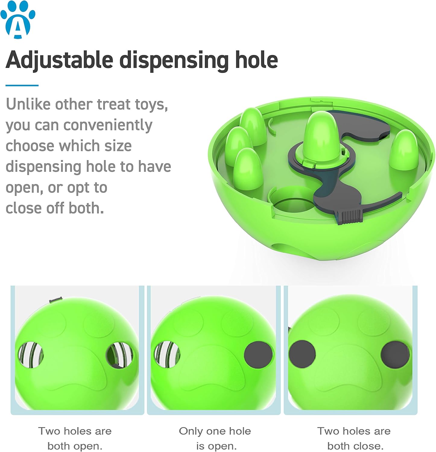Green Interactive Dog Snack Ball Chew Toy Food Dispenser for Dogs - Image 4