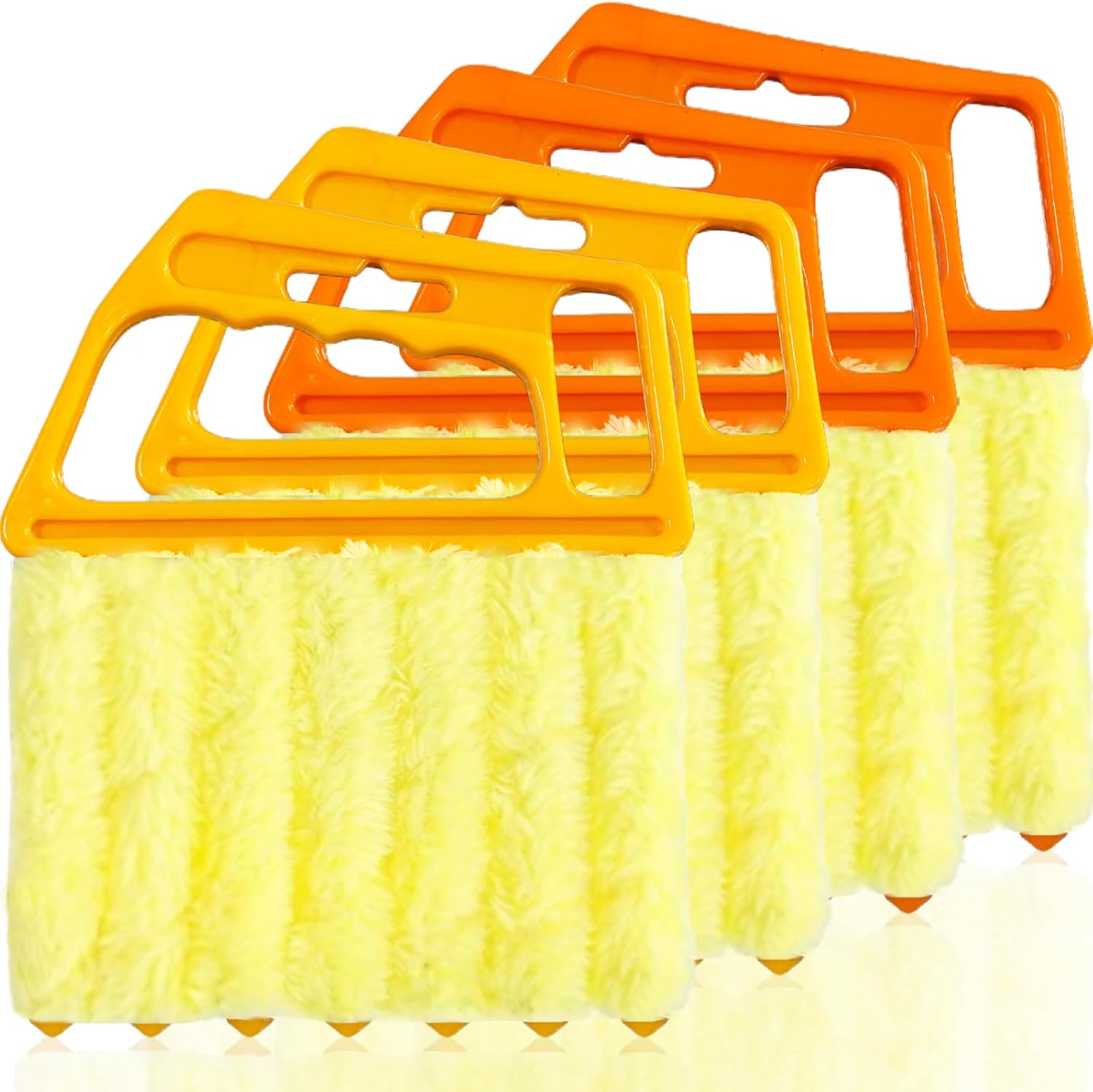 4 Pack Lamella Cleaner Dust-Free Yellow and Orange Blades Cleaning Tool - Image 1