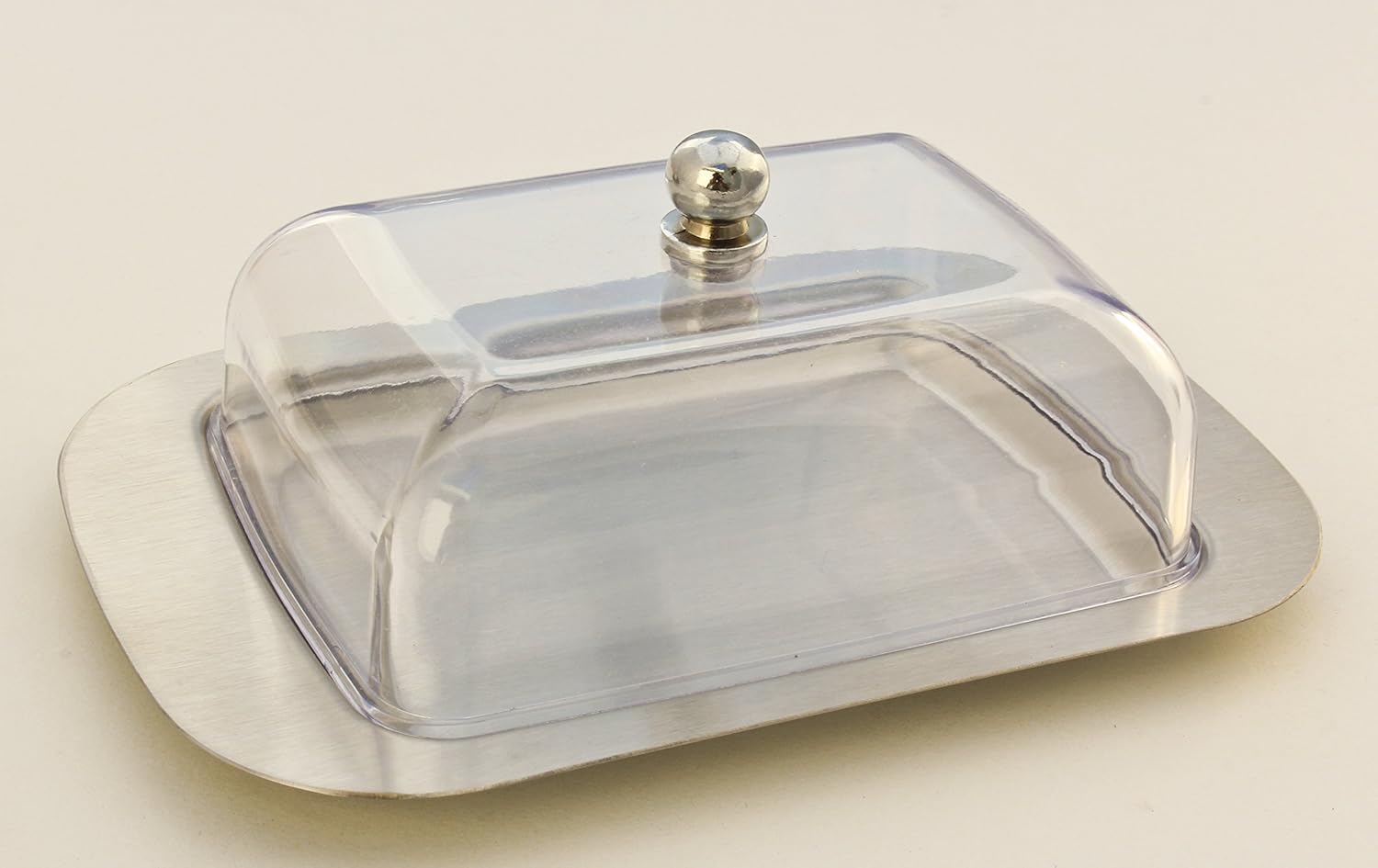 Stainless Steel Butter Dish with Lid 18.5x12.2x6cm Transparent Butter Container - Image 3