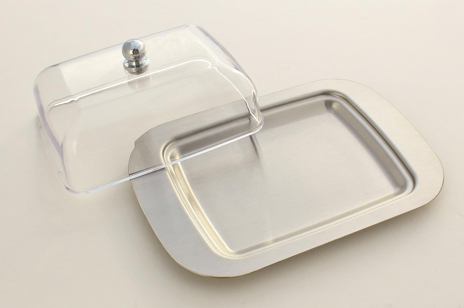 Stainless Steel Butter Dish with Lid 18.5x12.2x6cm Transparent Butter Container - Image 4