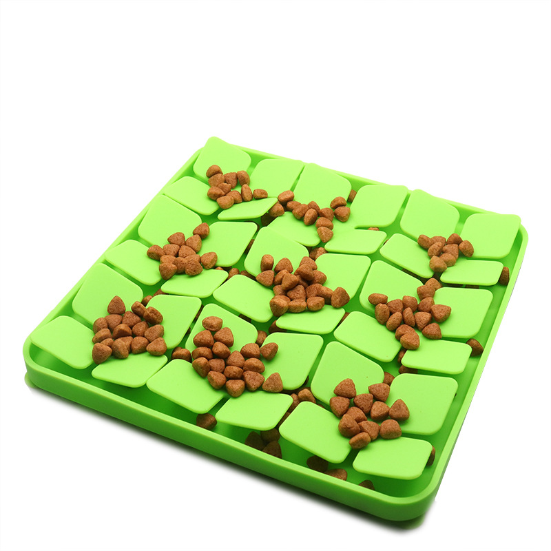 Slow Feeder Dog Cat Bowl Grass Green Pet Feeder Bowl for Dogs and Cats - Image 1
