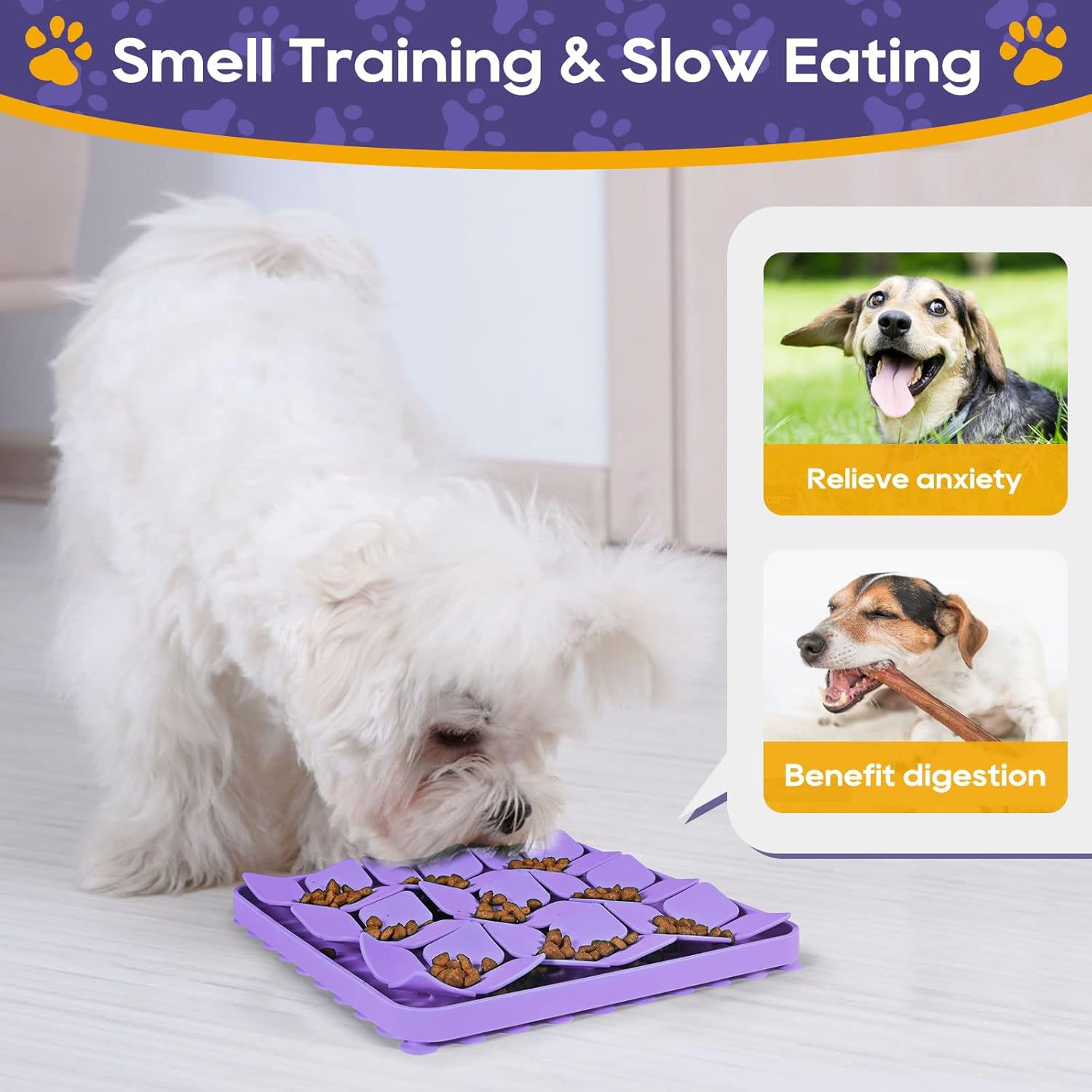 Slow Feeder Dog Cat Bowl Grass Green Pet Feeder Bowl for Dogs and Cats - Image 3