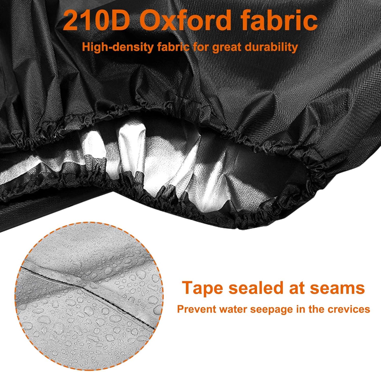 2 Pack Waterproof Outdoor Furniture Covers for Garden Cushions Stacking Chairs Black - Image 5