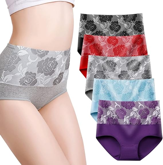 Women's 5-Pack XL Leakproof Underwear Multiple Colours Briefs - Image 1