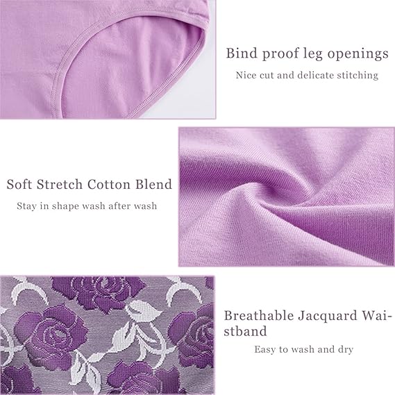 Women's 5-Pack XL Leakproof Underwear Multiple Colours Briefs - Image 6