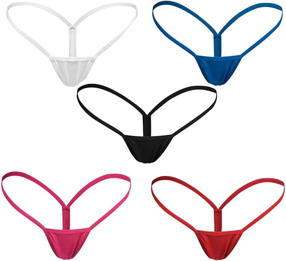 Women's Thong Underwear 5 Pack Medium Size Narrow Waistband - Image 2