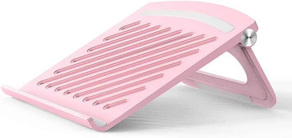 Adjustable Laptop Stand 24x24x4cm Multi-Use Tablet Holder Portable Ergonomic Desk Stand Pink - Image 1
