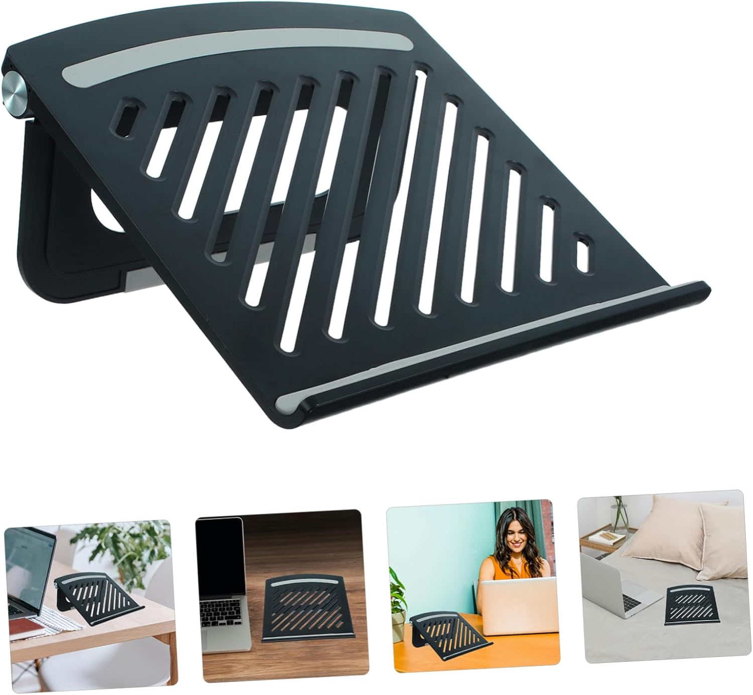 Adjustable Laptop Stand 24x24x4cm Multi-Use Tablet Holder Portable Ergonomic Desk Stand Pink - Image 7