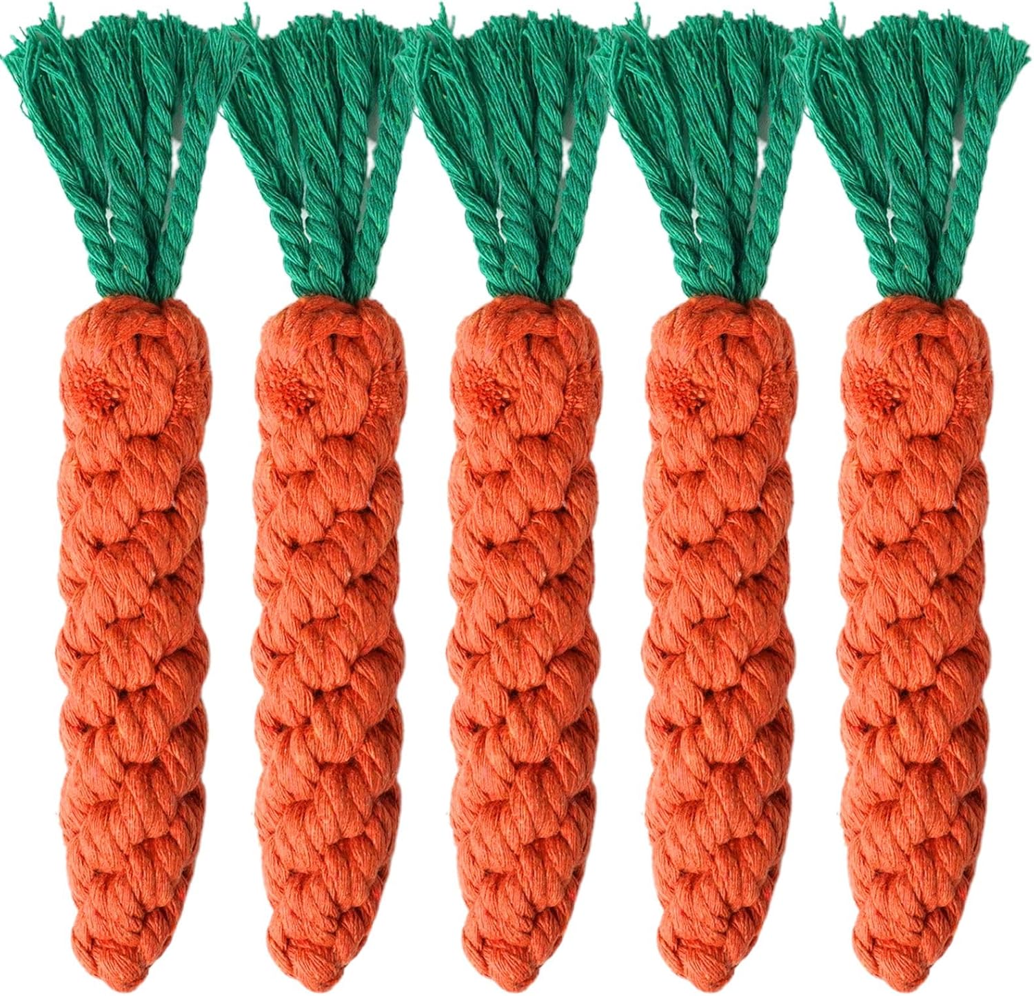 5 Pack Dog Chew Toys - 100% Cotton Material - Durable Bite-Resistant for Teeth Cleaning and Interactive Play - Ideal for Dogs of All Sizes - Image 1