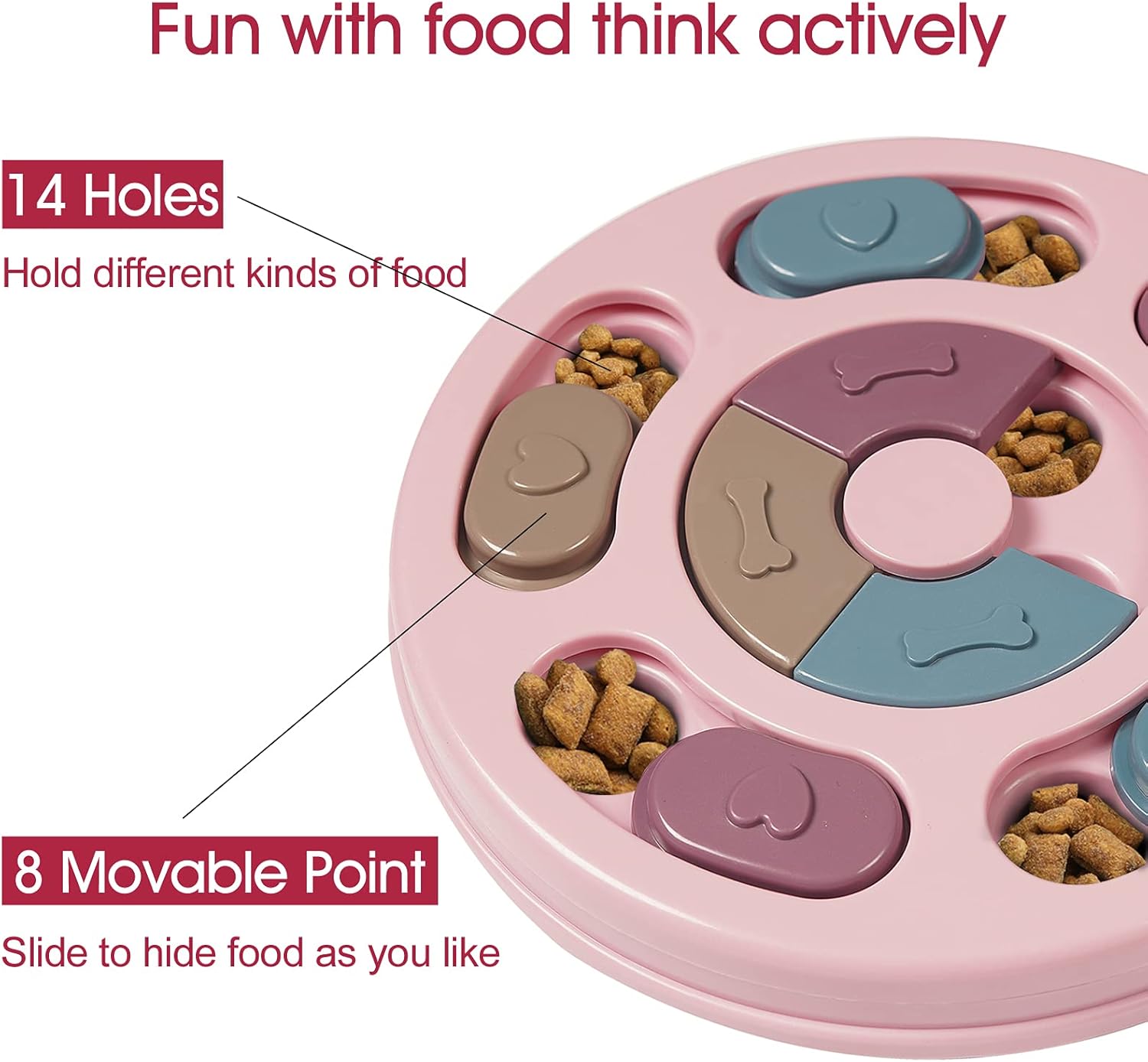 Dog Puzzle Game - Interactive Dog Twister Toy for Intelligence Training - Pink - Image 3