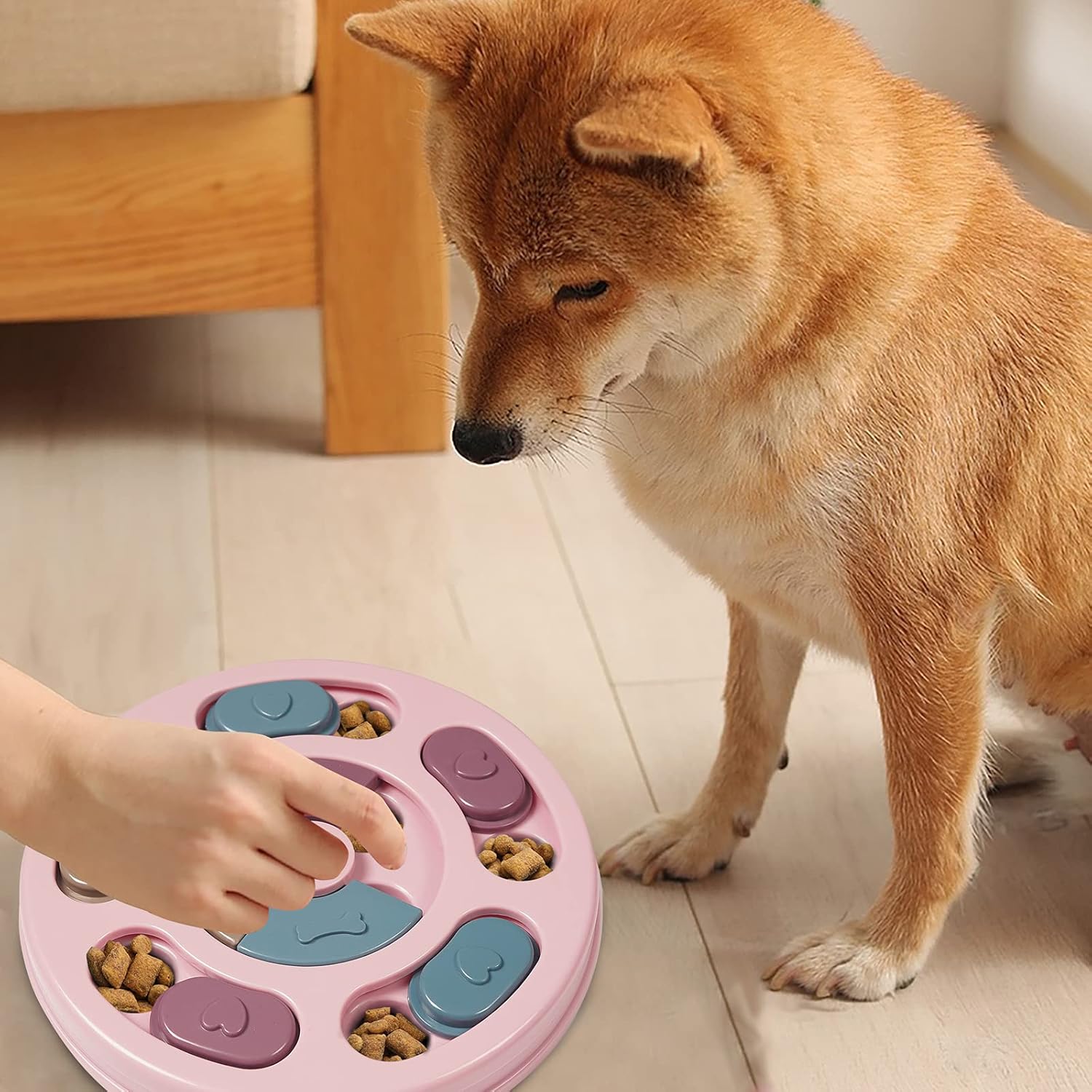 Dog Puzzle Game - Interactive Dog Twister Toy for Intelligence Training - Pink - Image 4
