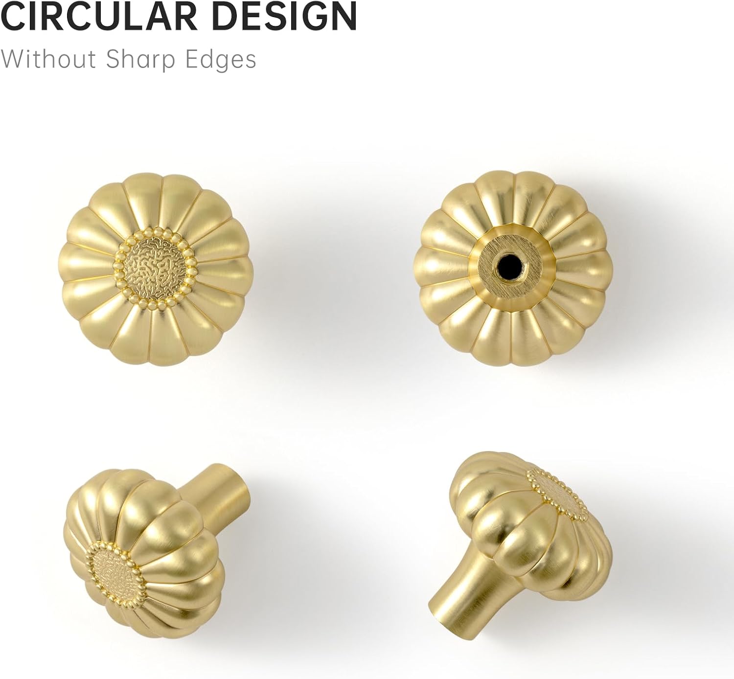 2 Pack 30mm Gold Cabinet Door Knobs Drawer Handles - Image 5