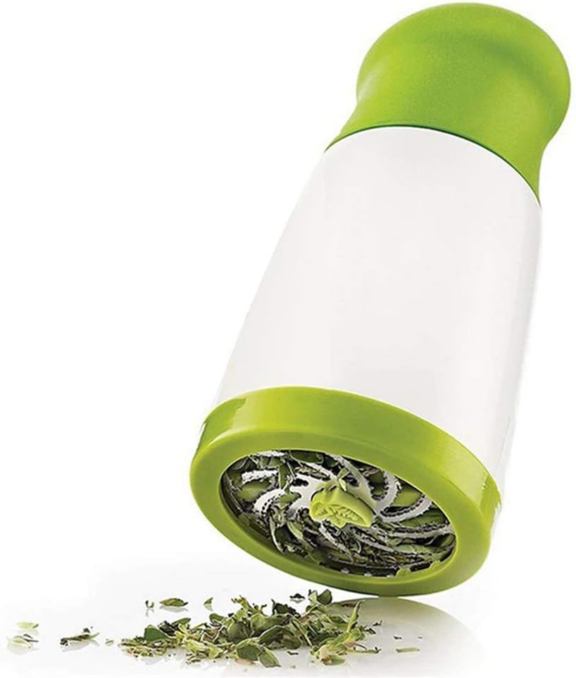 17cm Green Manual Fresh Herb Grinder for Kitchen - Image 1