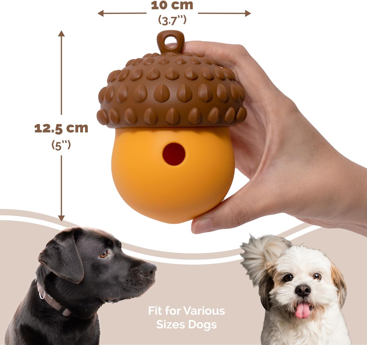 Interactive Food-Grade Silicone Dog Treat Dispenser Toy for Mental Stimulation and Healthy Eating with Removable Lid Dishwasher Safe Suitable for All Dog Sizes - Image 3