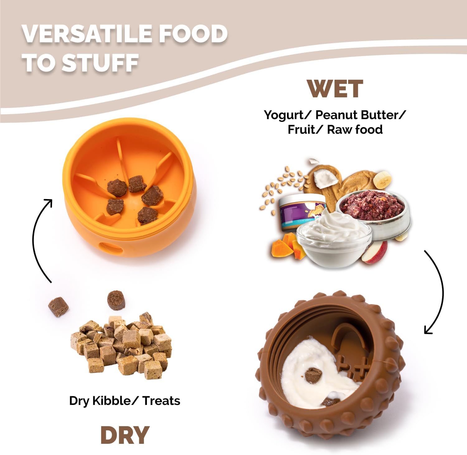 Interactive Food-Grade Silicone Dog Treat Dispenser Toy for Mental Stimulation and Healthy Eating with Removable Lid Dishwasher Safe Suitable for All Dog Sizes - Image 5
