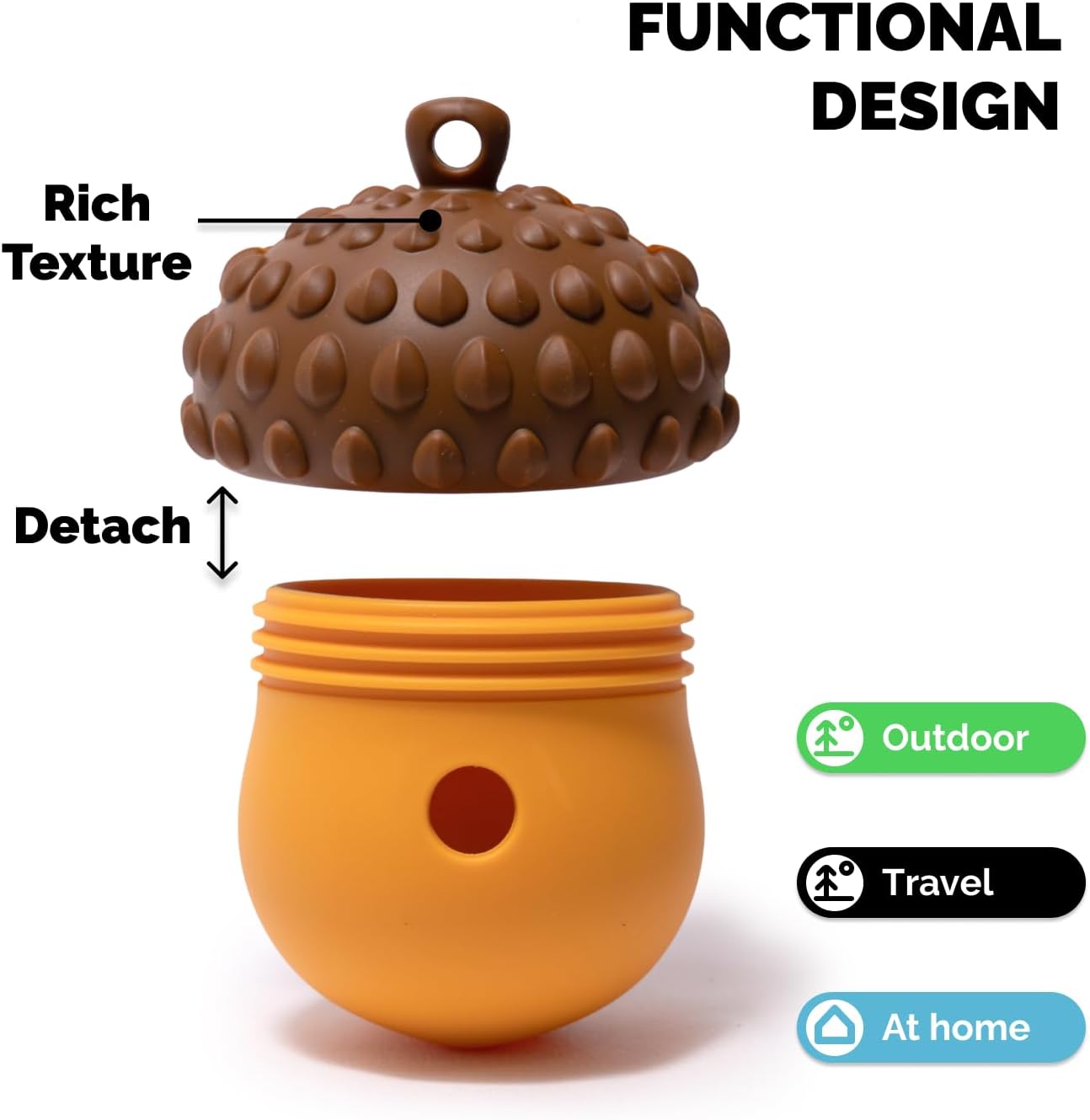 Interactive Food-Grade Silicone Dog Treat Dispenser Toy for Mental Stimulation and Healthy Eating with Removable Lid Dishwasher Safe Suitable for All Dog Sizes - Image 6