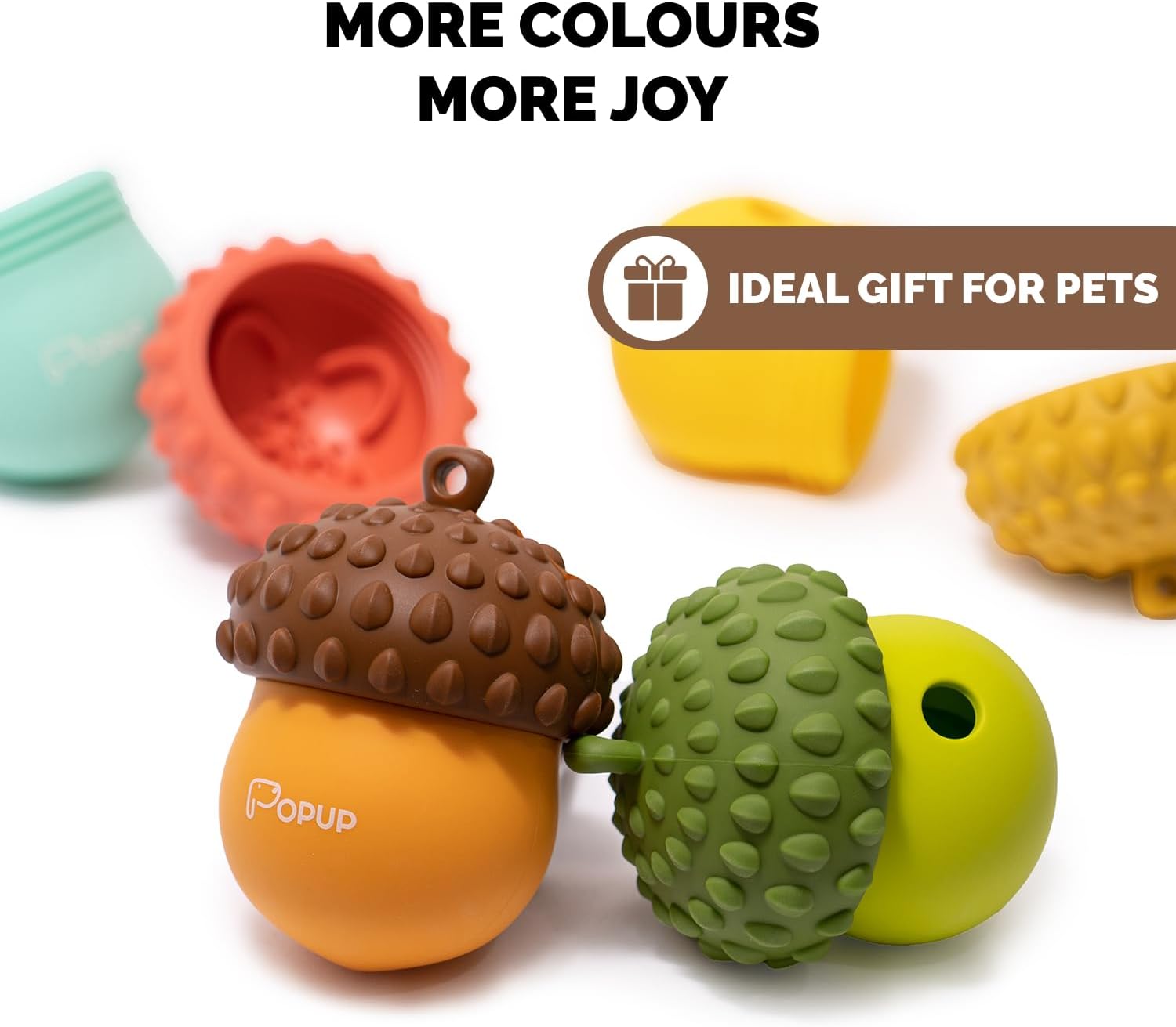 Interactive Food-Grade Silicone Dog Treat Dispenser Toy for Mental Stimulation and Healthy Eating with Removable Lid Dishwasher Safe Suitable for All Dog Sizes - Image 8