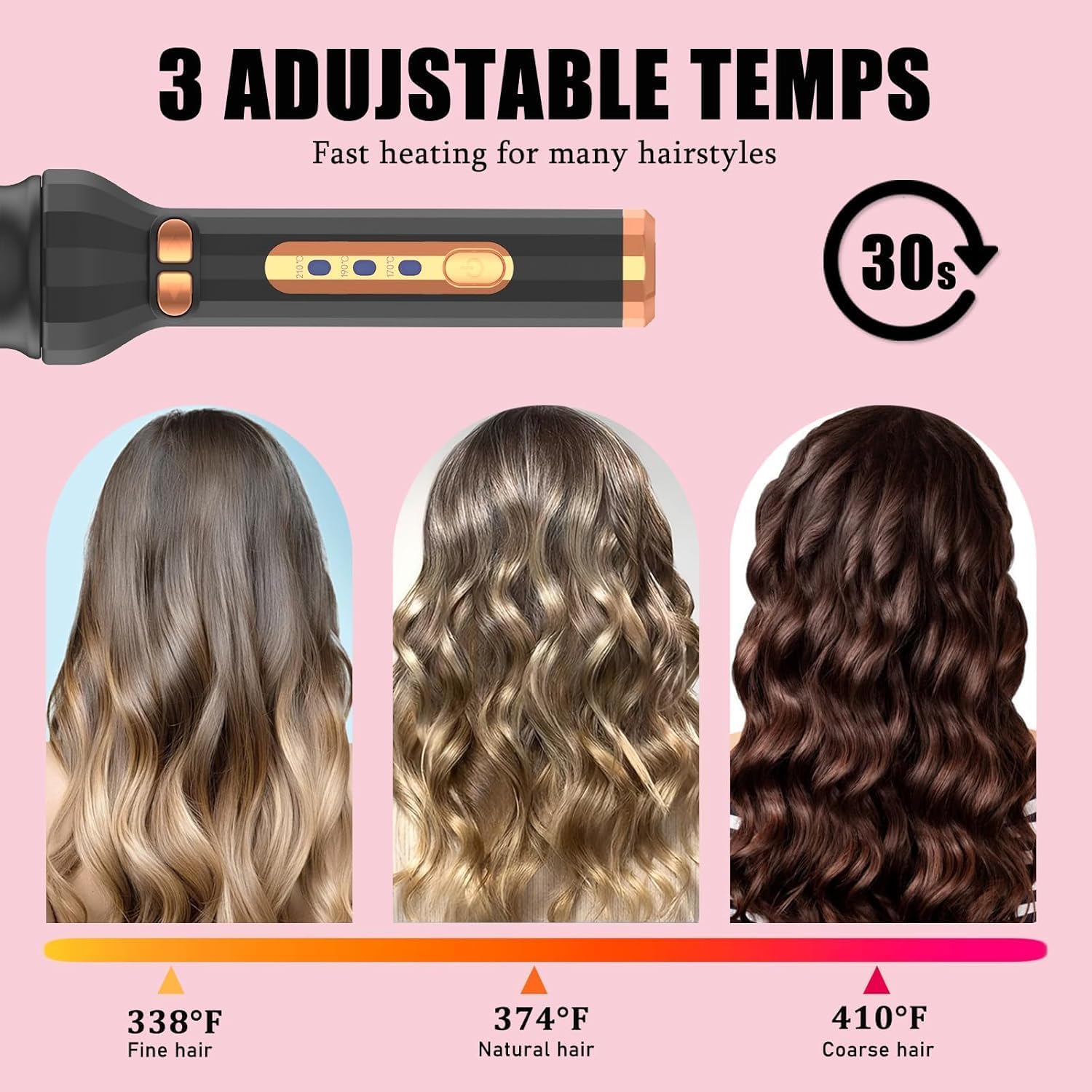 Automatic Curling Iron Hair Styler - Black - Image 4