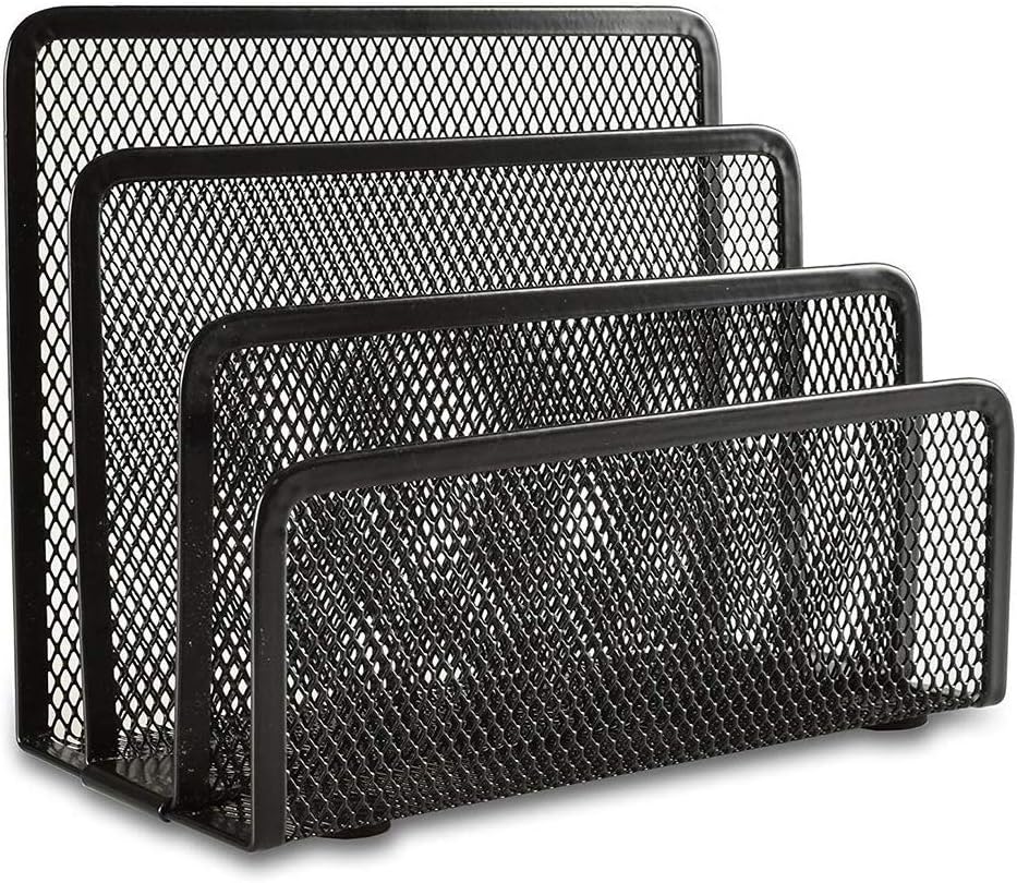 Black Metal Organizer Bins for Bookkeeper - 1 Piece Storage Solution - Image 1