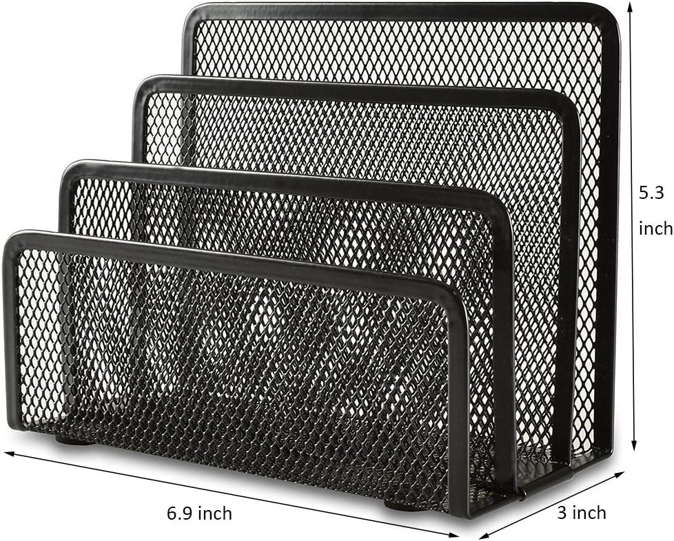 Black Metal Organizer Bins for Bookkeeper - 1 Piece Storage Solution - Image 2