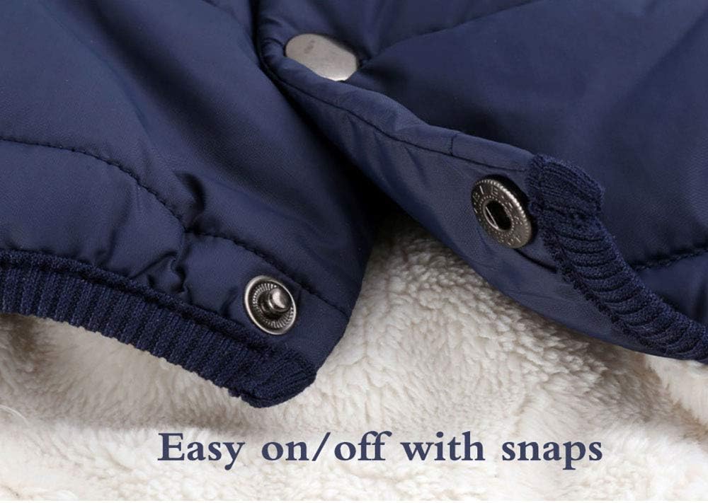 Winter Dog Coat Marine Blue Size L - Warm Pet Clothing for Cold Weather - Image 4