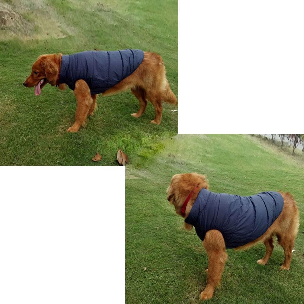 Winter Dog Coat Marine Blue Size L - Warm Pet Clothing for Cold Weather - Image 5