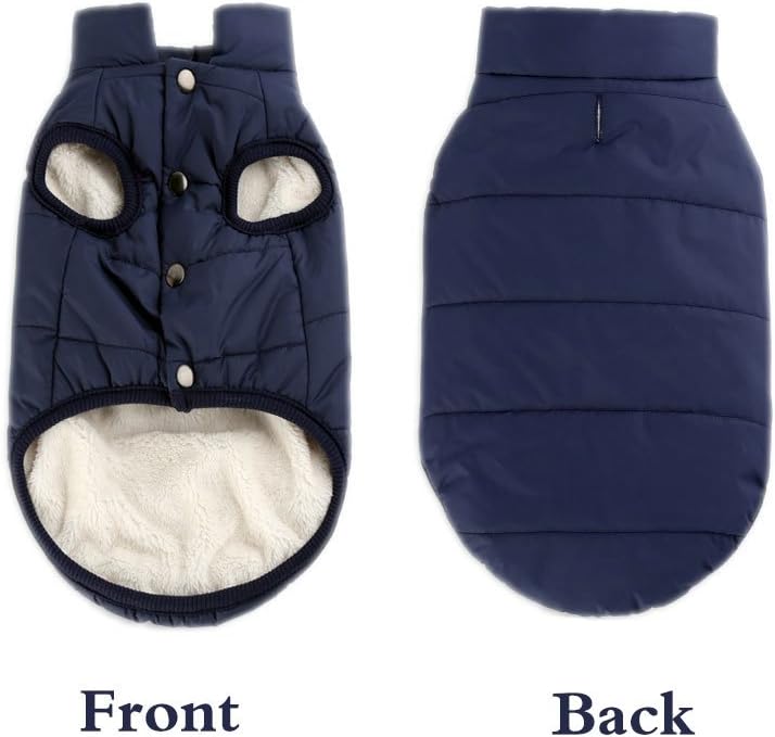 Winter Dog Jacket Marine Blue XL - Warm Pet Coat for Cold Weather - Dog Apparel - Image 2